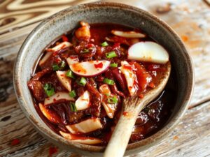 spicy fermented cabbage dish
