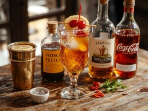 strong boozy mixed drink