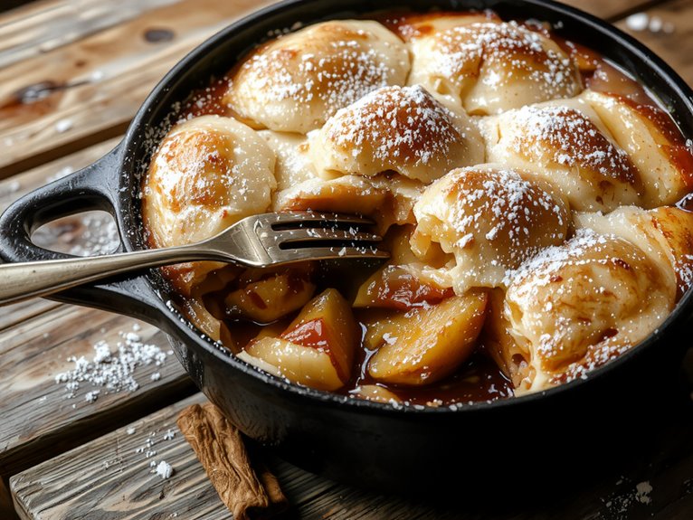 tender spiced apple cobbler