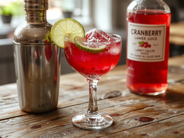 vibrant cranberry citrus cocktail