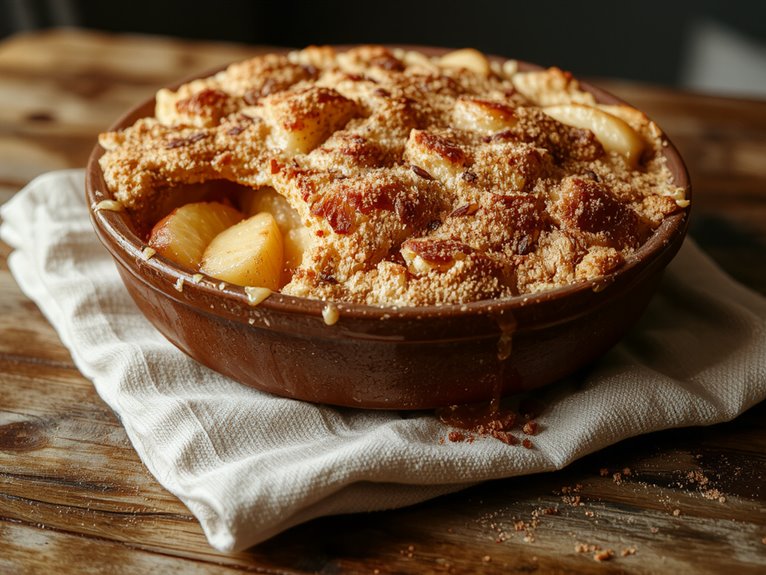 warm spiced apple dessert